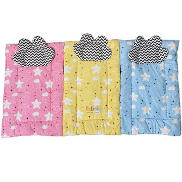 Fabrify Newborn Baby cotton Flower Pillow Godadi, Baby Bed, Mattress Rajai Godari Quilt(70x45 CM)(3 Nos Combo)