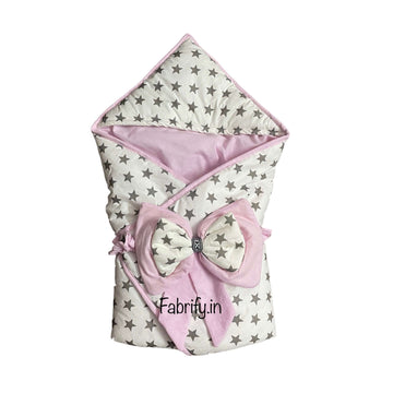 Baby Wrapper Swaddle With Bow Elastic Band