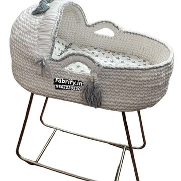 Fabrify Baby Moose Crochet Handmade Baby Basket 0-12 Month