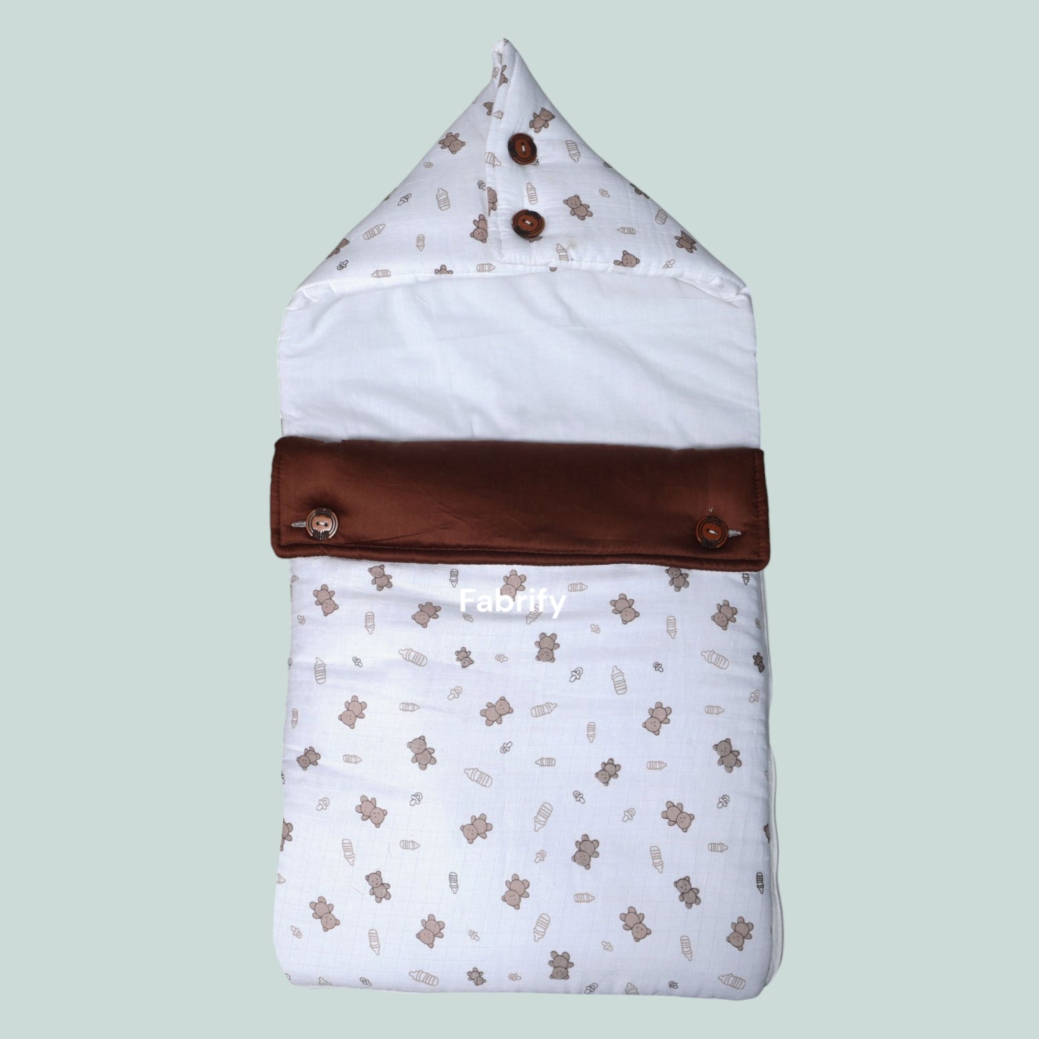 Fabrify 3 in 1 Baby Sleeping Bag & Carry Nest | Muslin Cotton Bedding Set for Infants & New Born Baby | Portable/Travel & Skin Friendly | 0-6 Months