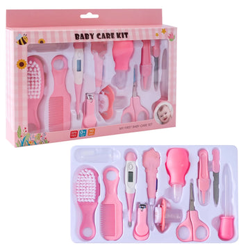 13 Pcs Baby Grooming Kit Baby Healthcare Kit Newborn Baby Care Accessories Baby Health Care Set Baby Nail Clipper Scissors Hair Comb Brush Nose Cleaner Safety for Toddler Infant Nursing