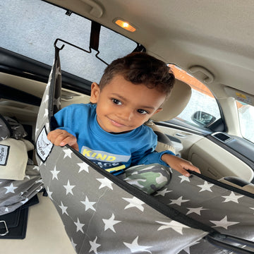 Fabrify - Portable Car Hammock for 0 to 3 year baby | with Adjustable Belt, Hammock Cloth, Hangers and Carry Bag